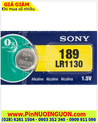 Sony LR1130; Pin đồng hồ Sony LR1130 Alkaline 1.5v _Made in Indonesia 